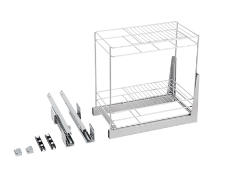 Soft Close Pull Out Bread Basket Cabinet Organizer