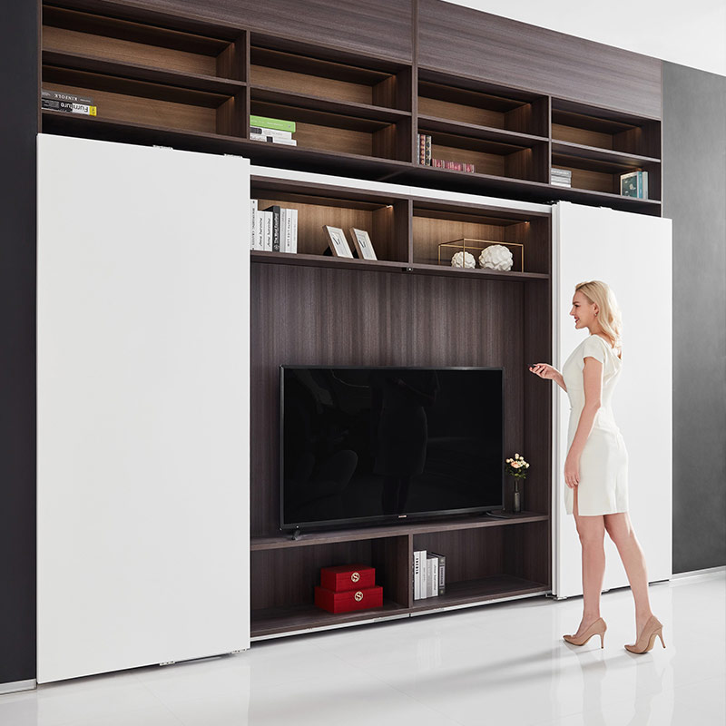 Cuttable Electric Inline Sliding Wardrobe Door System