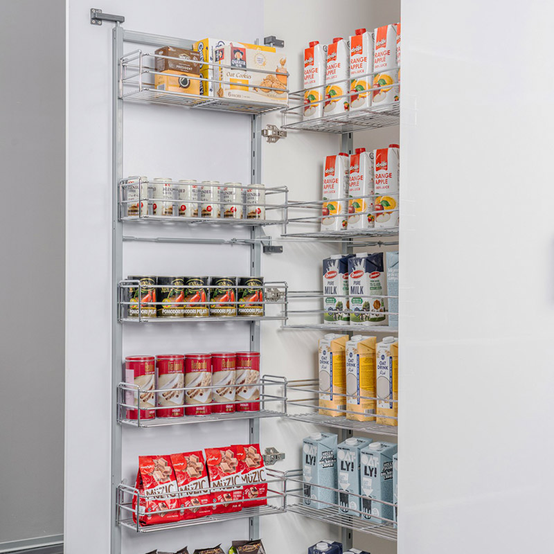 Seitliche, mehrschichtige, ausziehbare Pantry-Korb-Tiara-Serie