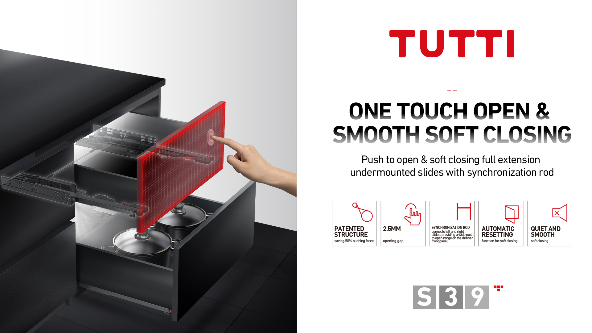 undermounted drawer slides