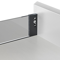 Glass side drawer box